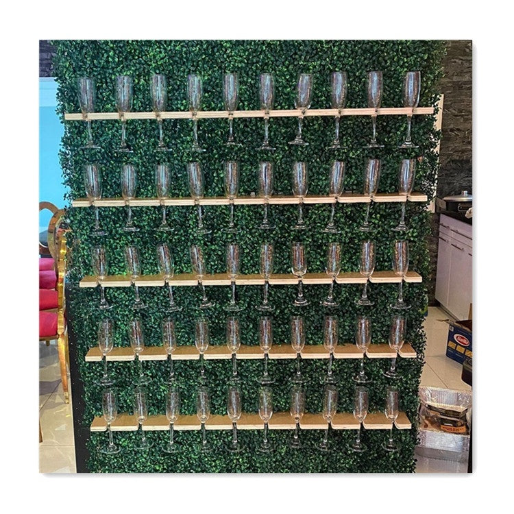 PVC Champagne Display Wall Shelf - Green