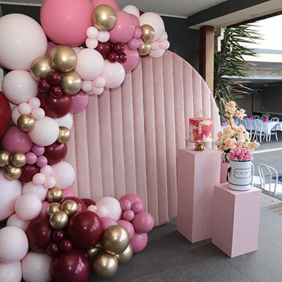 Velvet Round Event Decor Backdrop 65" - Pink