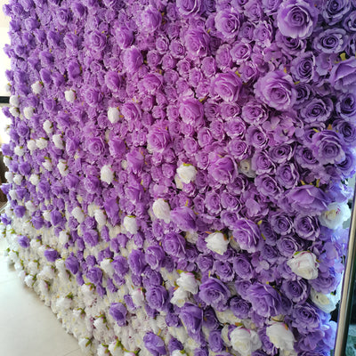 BDJ-005 3D Fabric Artificial Flower Backdrop Rolling Up Curtain Flower Wall - 8ft*8ft