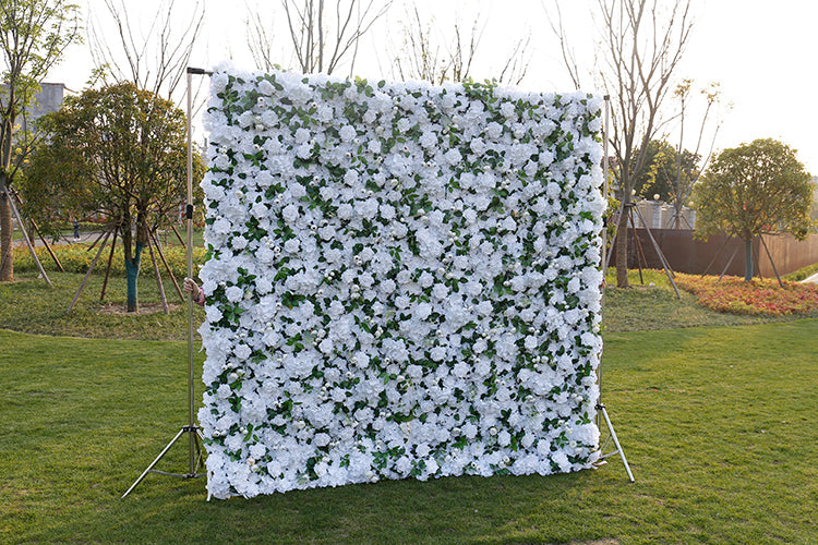 BD-011 3D Fabric Artificial Flower Backdrop Rolling Up Curtain Flower Wall - 8ft*8ft