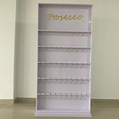 PVC Champagne Display Wall Shelf - White