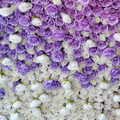 BDJ-005 3D Fabric Artificial Flower Backdrop Rolling Up Curtain Flower Wall - 8ft*8ft