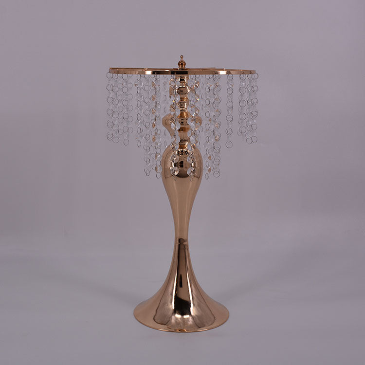 Crystal Chandelier Centerpiece Display Table Top - Gold