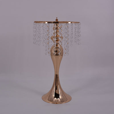 Crystal Chandelier Centerpiece Display Table Top - Gold