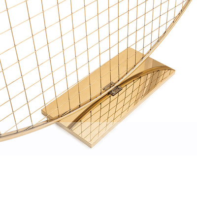 Metal Round Mesh Backdrop 65" - Gold