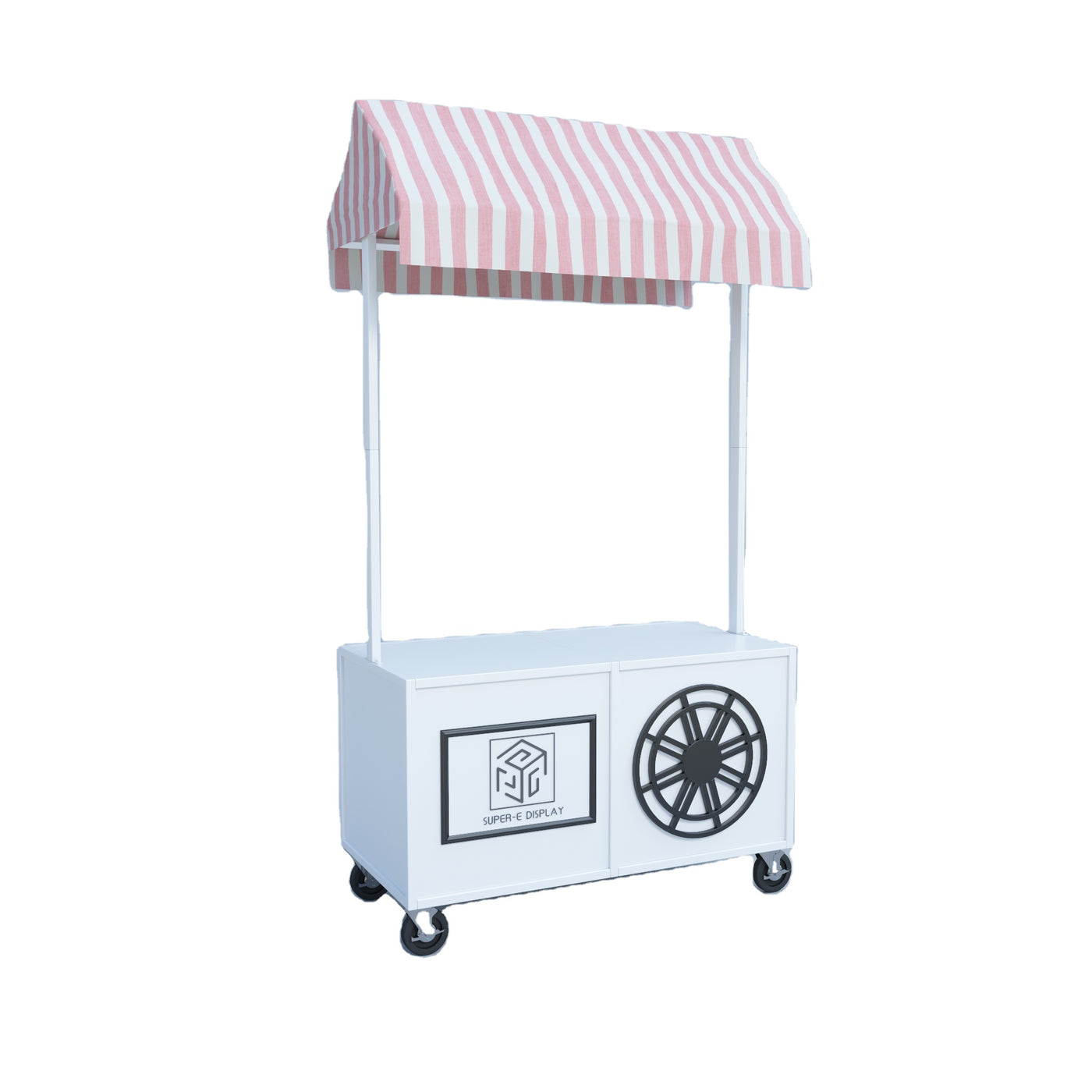 Wood Candy Dessert Cart with Wheels - White/Pink/Blue/Black