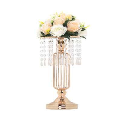 Crystal Chandelier Centerpiece Display Table Top - Gold