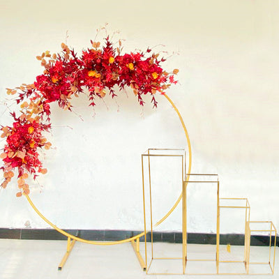 Simple Modern Aluminum Circle Arch 65" - Gold