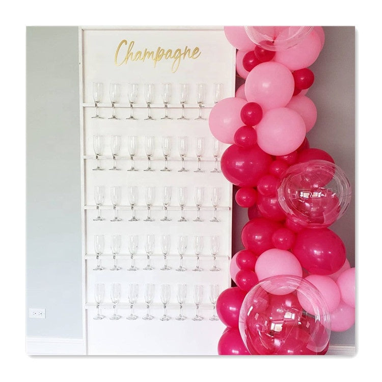 PVC Champagne Display Wall Shelf - White