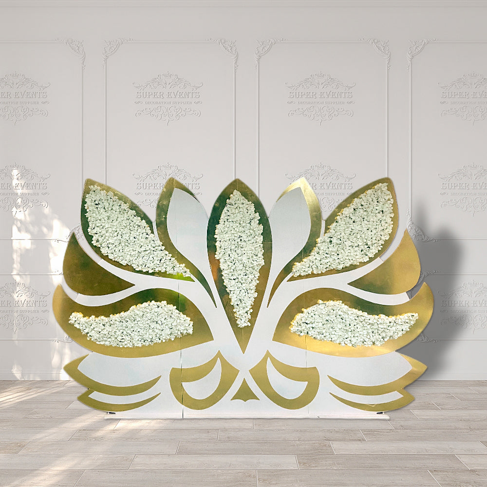 PVC Flower Shape Event Backdrop - Gold