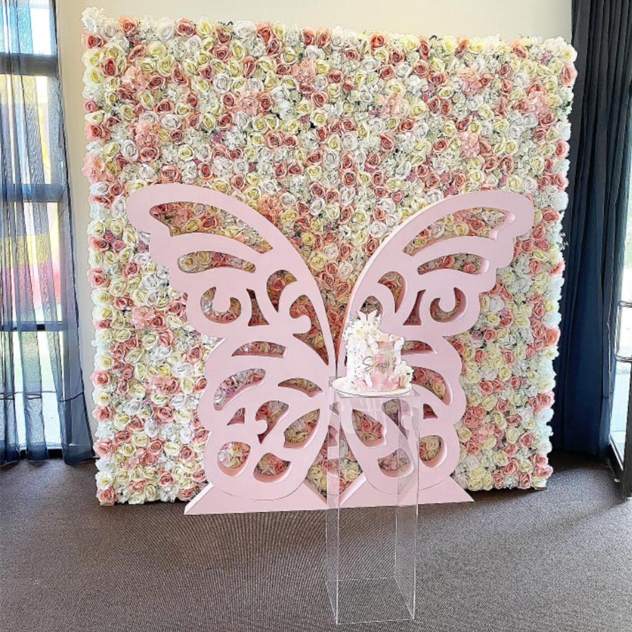 Butterfly Shape Acrylic Backdrops - Pink