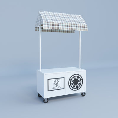 Wood Candy Dessert Cart with Wheels - White/Pink/Blue/Black