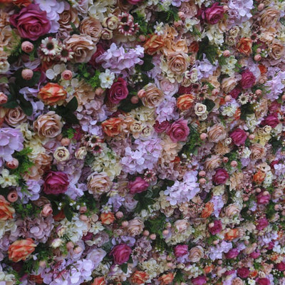 BD-044 3D Fabric Artificial Flower Backdrop Rolling Up Curtain Flower Wall - 8ft*8ft