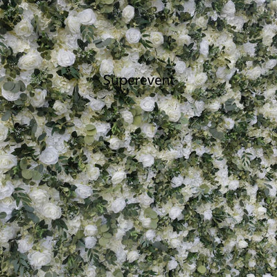 BD-049 3D Fabric Artificial Flower Backdrop Rolling Up Curtain Flower Wall - 8ft*8ft