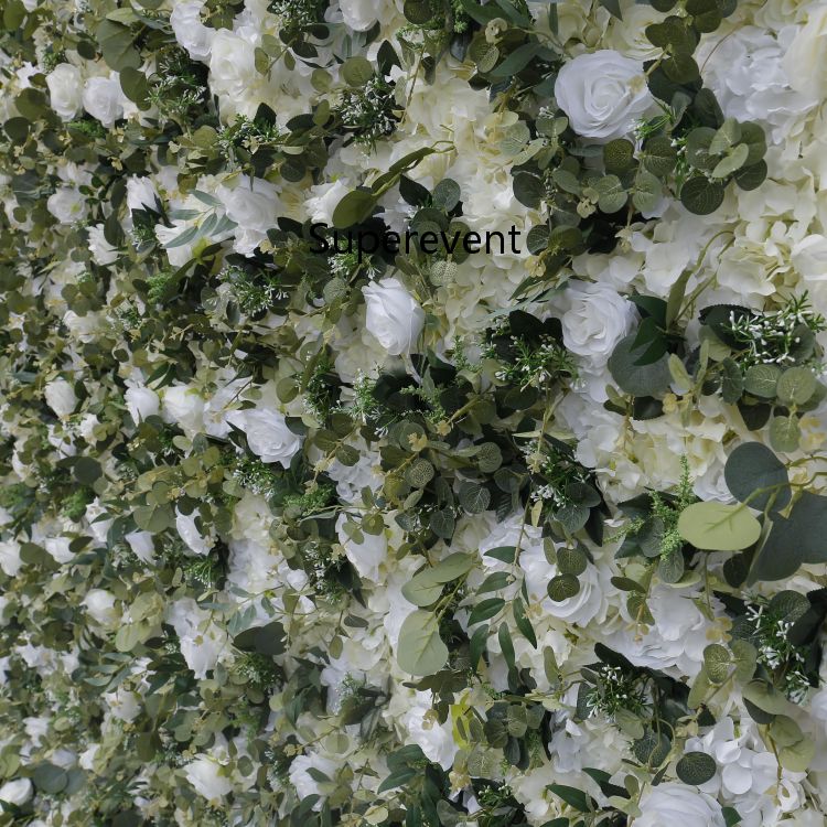 BD-049 3D Fabric Artificial Flower Backdrop Rolling Up Curtain Flower Wall - 8ft*8ft