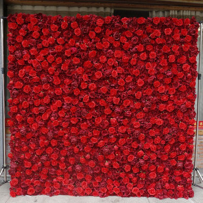 BD-050 3D Fabric Artificial Flower Backdrop Rolling Up Curtain Flower Wall - 8ft*8ft