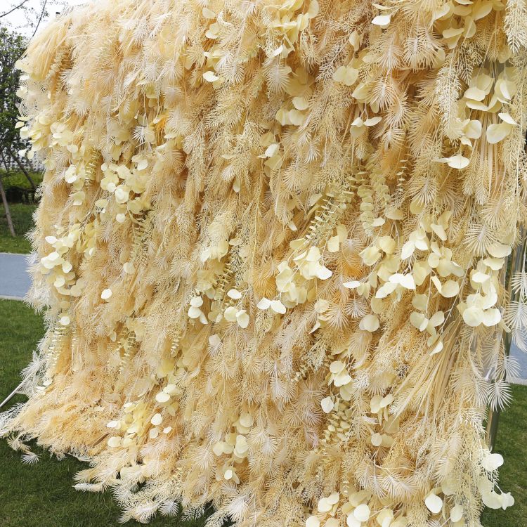 HE-BD030 5D Feather Backdrop Rolling Up Curtain Flower Wall - 8ft*8ft