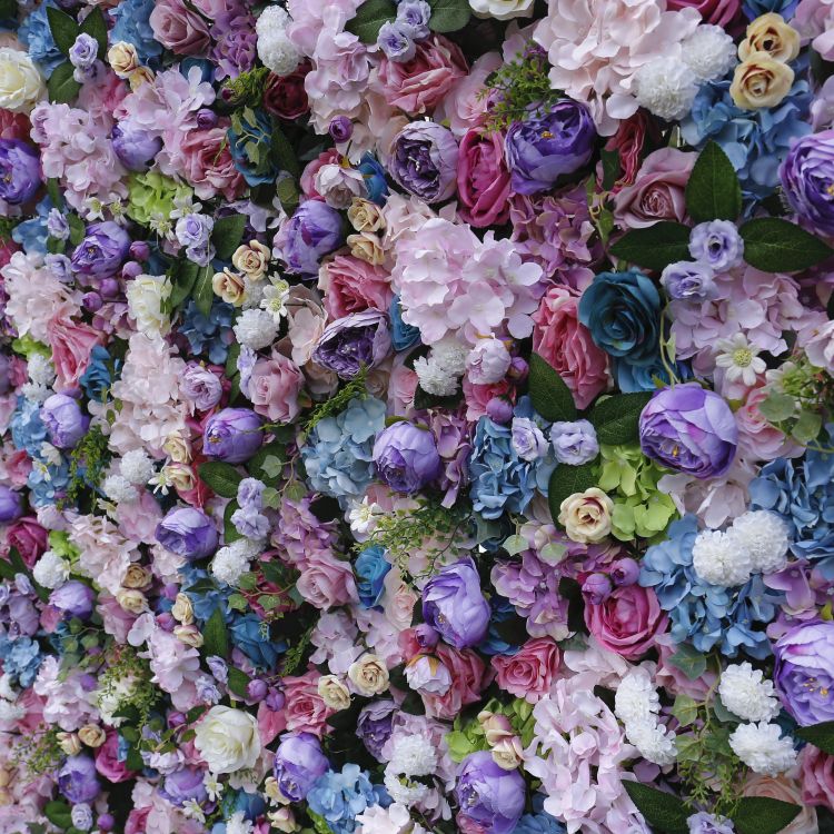 BD-033 3D Fabric Artificial Flower Backdrop Rolling Up Curtain Flower Wall - 8ft*8ft