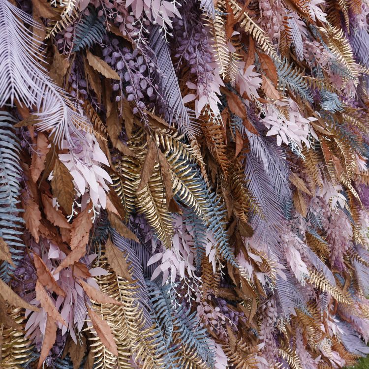 HE-BD026 5D Feather Backdrop Rolling Up Curtain Flower Wall - 8ft*8ft