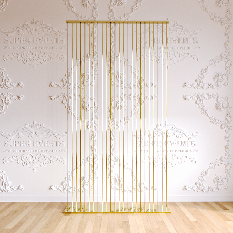 Stainless Steel Square Wire Backdrop Stand - Gold