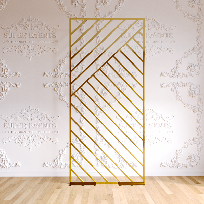 Stainless Steel Square Mesh Backdrop Stand - Gold