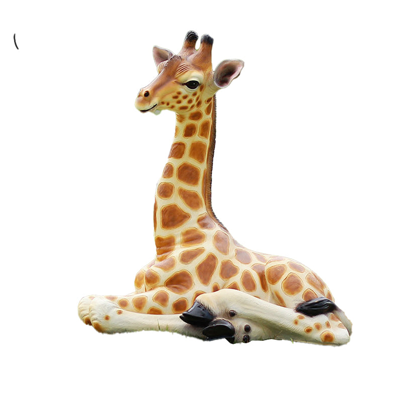 Custom Size Fiberglass Decorative Giraffe Statuette