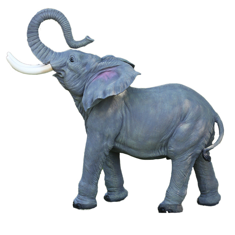 Custom Size Fiberglass Decorative Elephant Statuette