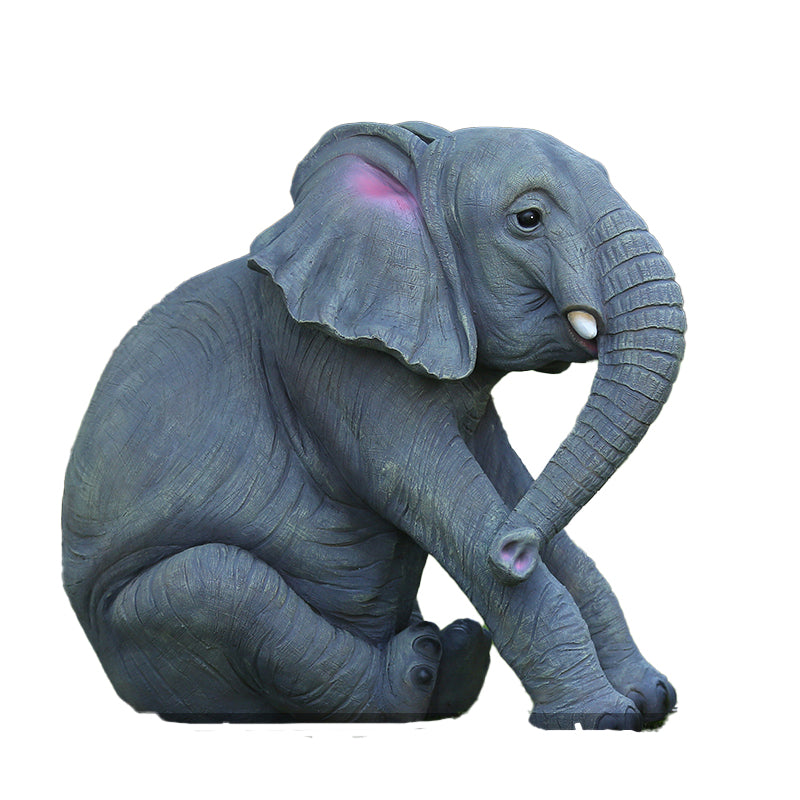 Custom Size Fiberglass Decorative Elephant Statuette