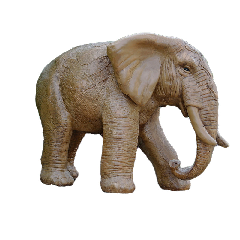 Custom Size Fiberglass Decorative Elephant Statuette