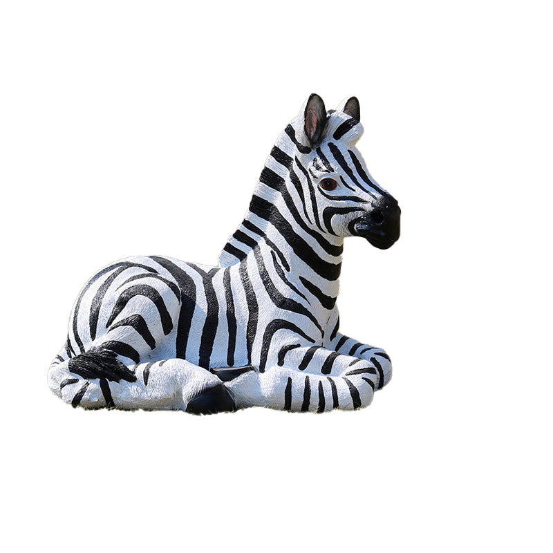 Custom Size Fiberglass Decorative Zebra Statuette