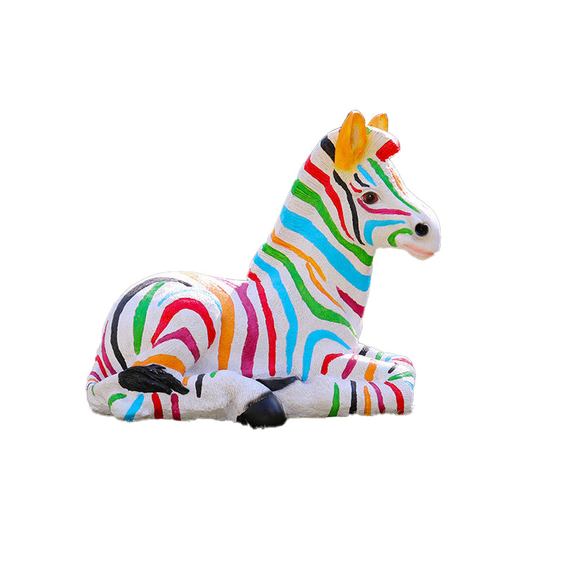 Custom Size Fiberglass Decorative Zebra Statuette