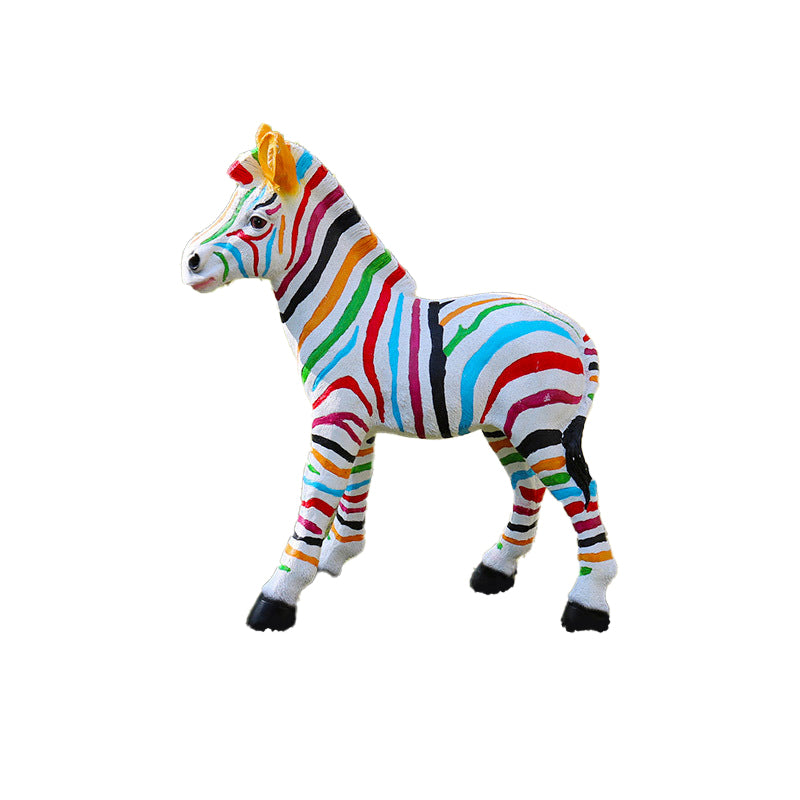 Custom Size Fiberglass Decorative Zebra Statuette