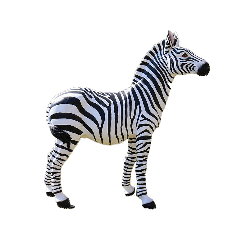 Custom Size Fiberglass Decorative Zebra Statuette