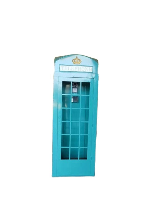 London Telephone Booth English Phone Box - Blue