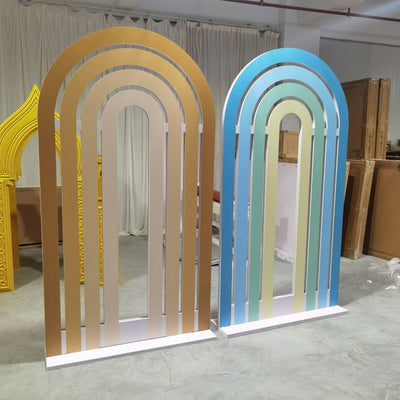 Arched Backdrop Set / Custom 3D PVC Arch Backdrop - Multicolor