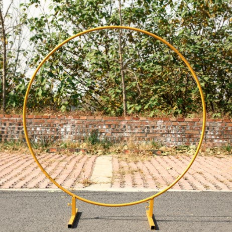 Simple Modern Aluminum Circle Arch 65" - Gold