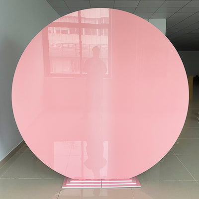 Custom Pink Round Acrylic Backdrop - 6.5ft